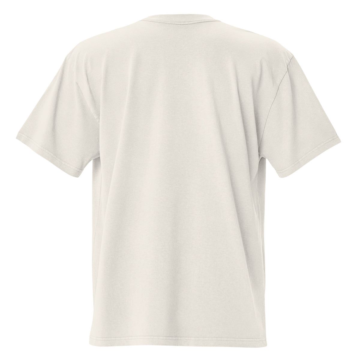Supplier mockup of the Faded Bone Fuck It, We Ball heavyweight tee, back view, showing the oversized silhouette.